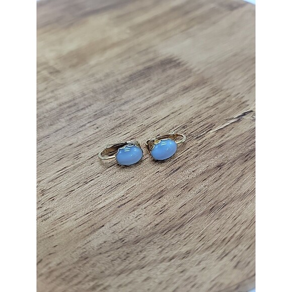 Park Lane Jewelry - Park Lane Blue Moonstone Gold Tone Clip On Earrings